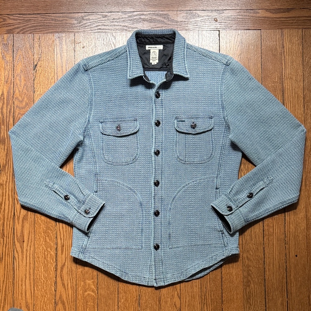 Hiroshi Kato Brand Anvil Sashiko Birdseye light Indigo Shirt Jacket size M NWOT